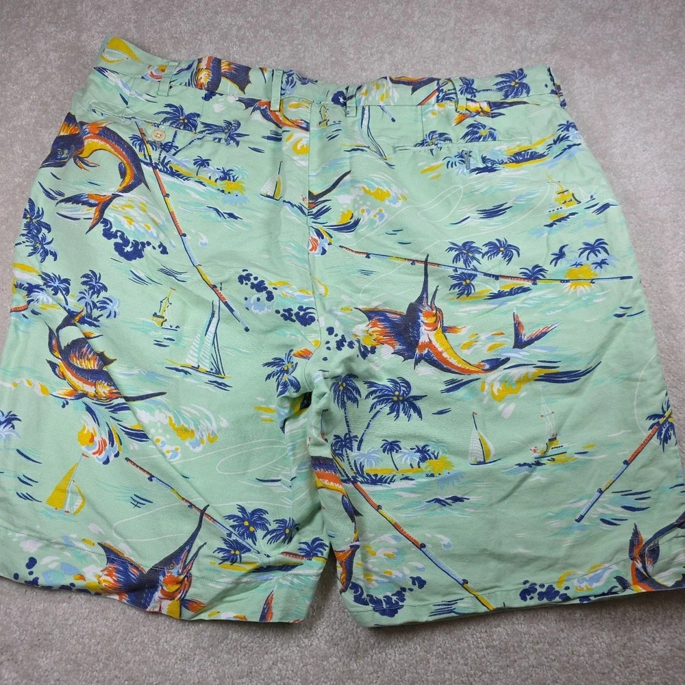 Polo Ralph Lauren Chino Shorts Mens 42L Green Nautical Hawaiian Classic Fit